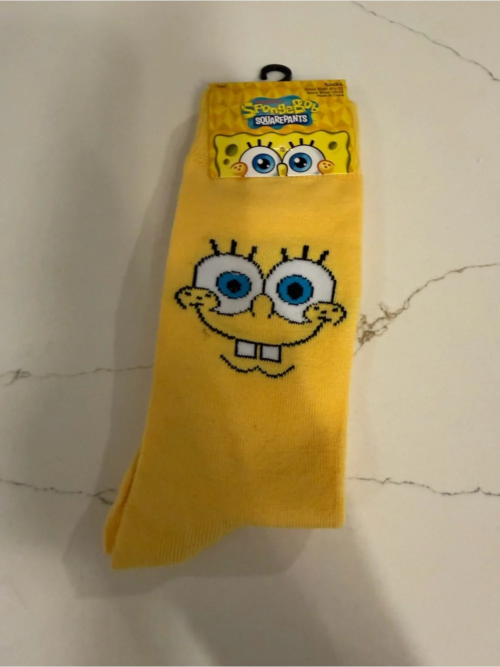NWT Nickelodeon, SpongeBob SquarePants, yellow character, crew socks